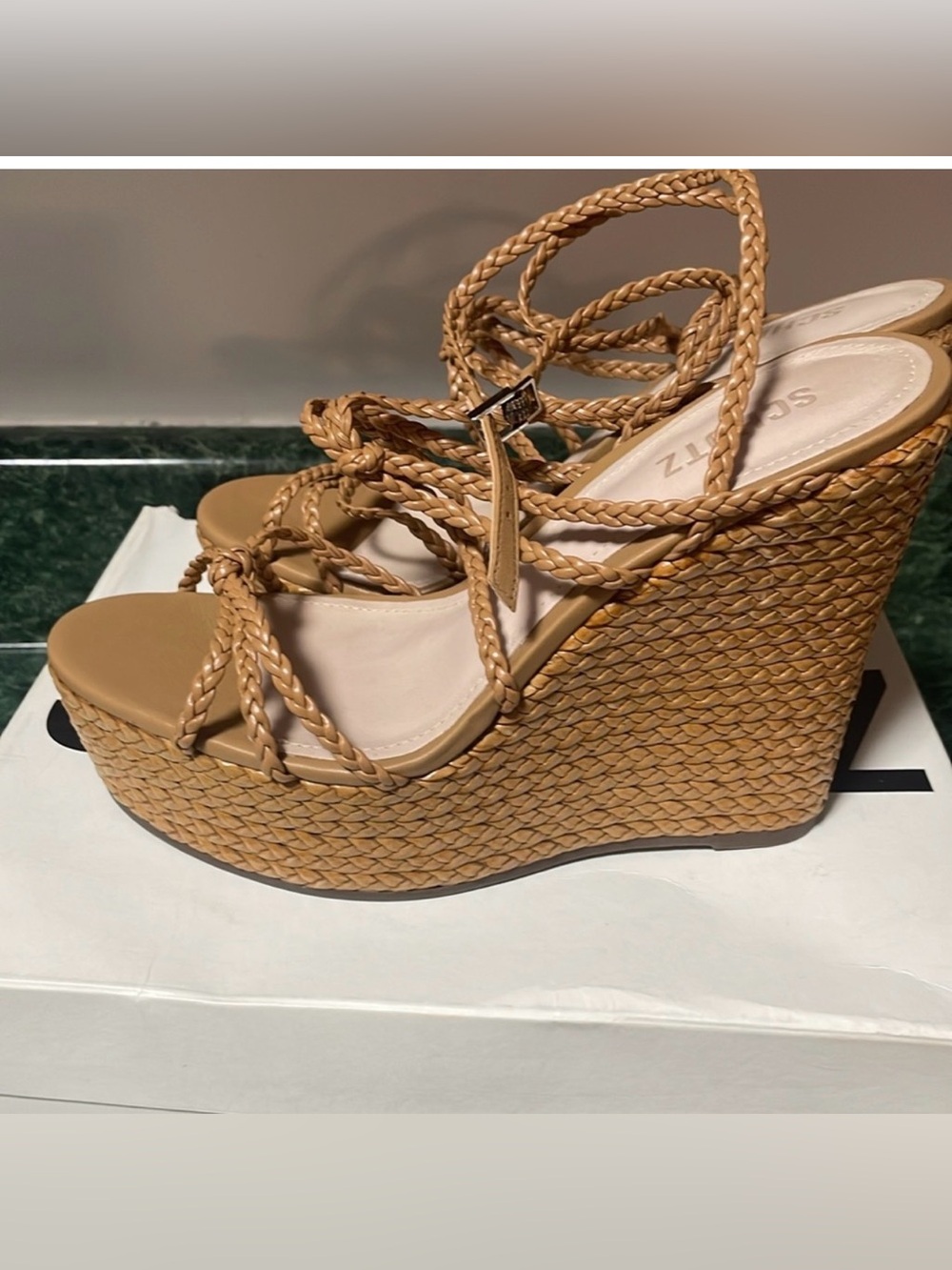 SCHUTZ Women Wedge Heel Sandals 8.5 - Picture 4 of 6
